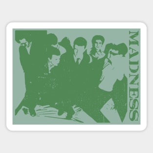 Madness - Silhouette Retro Green Magnet